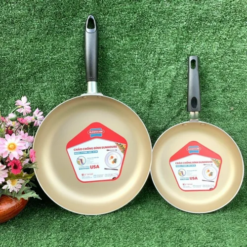 Set 2 Chảo Chống Dính Sunhouse Dùng Cho Bếp Ga
