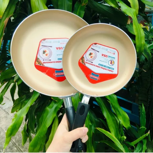 Set 2 Chảo Chống Dính Sunhouse Dùng Cho Bếp Ga