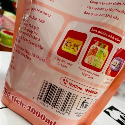 Set 2 túi nước giặt topgia Hoa Hồng 2000ml túi(2 túi 4000ml)
