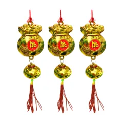 Set 3 Dây Túi Tiền Phúc Lộc Tài Treo Cây Trang Trí Tết