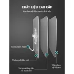 Set 3 Móc Dán Tường Chịu Lực Tiện Lợi 5.5x5.5cm