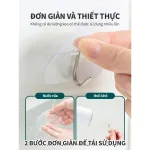 Set 3 Móc Dán Tường Chịu Lực Tiện Lợi 5.5x5.5cm