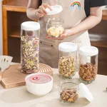 Set 5 Hũ Thủy Tinh Đựng Thực Phẩm - Lọ Thủy Tinh Đựng Đồ Khô 450 - 900 - 1400ml