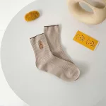 Set 5 Đôi Vớ Cổ Cao Họa Tiết Hình Gấu - Đôi Tất Cổ Cao Phong Cách Hàn Quốc