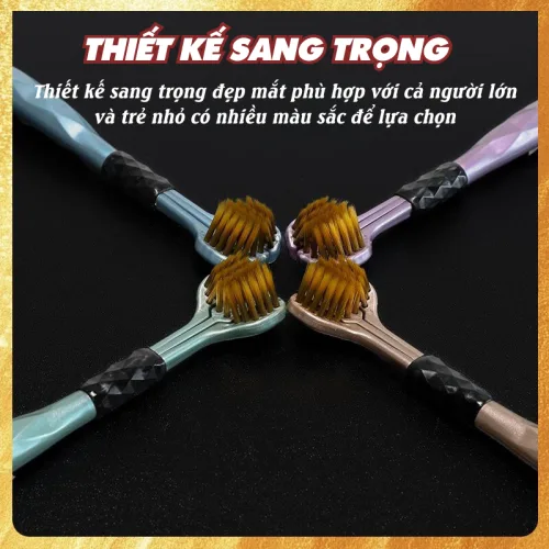 Set 6 Bàn Chải Đánh Răng 3 Mặt Vệ Sinh Răng Miệng 18.5cm