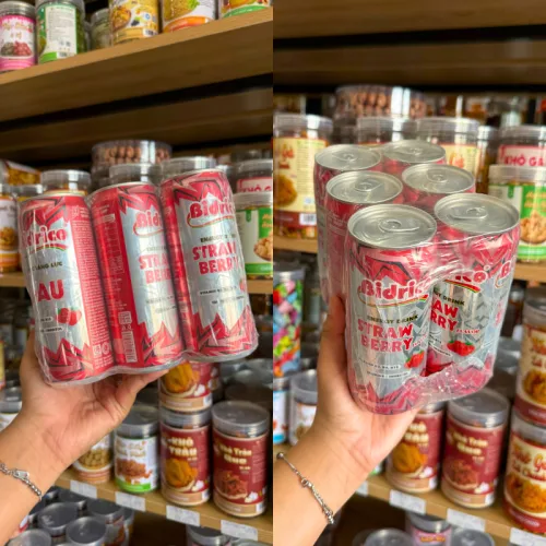 Set 6 Lon Nước Tăng Lực Bidrico Vị Dâu - Nước Ngọt Bidrico Dâu (325ml/Lon) phù hợp để tham khảo khi chọn Bidrico