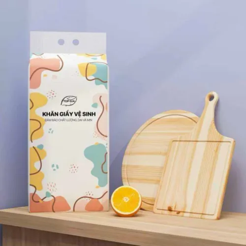 Set 6 Túi Khăn Giấy Rút Treo Tường 4 Lớp Top Gia 1 Túi 1280 Tờ Đa Năng 34x8x16cm