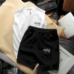 Set Bộ Nam Áo Ba Lỗ Phối Quần Short Thun In Logo Chữ Chicago
