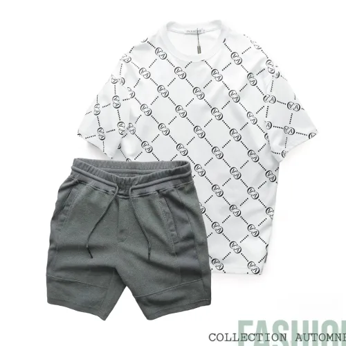 Set Bộ Nam Áo Cổ Tròn Pack Horse In Chữ AA Quần Short Thun Thể Thao