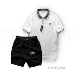 Set Bộ Nam Áo Polo Cổ Bẻ Thêu Chữ KK Quần Short Thun