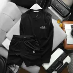 Set Bộ Nam Áo Thun 3 Lỗ In Chữ Margarita Cocktail Club + Quần Short Thun Thêu Chữ X Cao Cấp