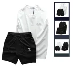 Set Bộ Nam Áo Thun 3 Lỗ In Chữ Margarita Cocktail Club + Quần Short Thun Thêu Chữ X Cao Cấp