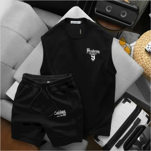 Set Bộ Nam Áo Thun Ba Lỗ & Quần Short Chicago In Chữ Phong Cách Trẻ Trung Năng Động Big Size