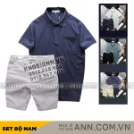 Set Bộ Nam Áo Thun Cổ Bẻ Có Túi Trước Ngực + Quần Short Kaki Nam Cao Cấp (Có Size 3xl)