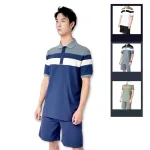 Set Bộ Nam Áo Thun Cổ Bẻ Phối Màu + Quần Short Thun Thể Thao Cao Cấp (Big Size)