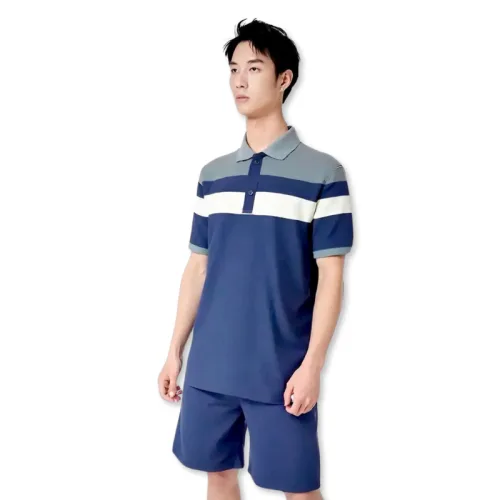 Set Bộ Nam Áo Thun Cổ Bẻ Phối Màu + Quần Short Thun Thể Thao Cao Cấp (Big Size)