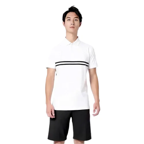 Set Bộ Nam Áo Thun Cổ Bẻ Phối Sọc Trước Ngực + Quần Short Thun (Big Size)