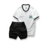 Set Bộ Nam Áo Thun Cổ Tròn In Chữ Enjoy The Process + Quần Short Thun Thể Thao Cao Cấp