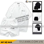Set Bộ Nam Áo Thun Cổ Tròn Oversize In Chữ CLEGENDK Quần Short Thun