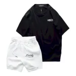 Set Bộ Nam Áo Thun Cổ Tròn Oversize In Chữ CLEGENDK Quần Short Thun