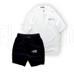 Set Bộ Nam Áo Thun Cổ Tròn Oversize In Chữ CLEGENDK Quần Short Thun