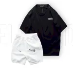 Set Bộ Nam Áo Thun Cổ Tròn Oversize In Chữ CLEGENDK Quần Short Thun