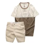 Set Bộ Nam Áo Thun Cổ Tròn Pack Hourse Hai Màu Phối Quần Short Kaki Rurumen Cao Cấp