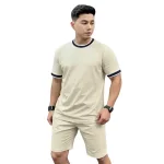 Set Bộ Nam Áo Thun Cổ Tròn Viền Cổ & Tay Áo + Quần Short Thun Thể Thao Cao Cấp (Big Size)