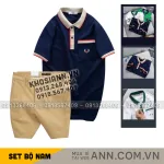 Set Bộ Nam - Áo Thun Nam Polo Cổ Bẻ Cá Sấu Poly Túi Nhỏ Thêu Logo Và Quần Short Kaki Co Giãn Phối Nút Cao Cấp (Có Size 36)