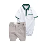 Set Bộ Nam - Áo Thun Nam Polo Cổ Bẻ Cá Sấu Poly Túi Nhỏ Thêu Logo Và Quần Short Kaki Co Giãn Phối Nút Cao Cấp (Có Size 36)