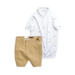 Set Bộ Nam - Áo Thun Nam Polo Cổ Bẻ In Họa Tiết Đơn Giản Thun Cá Sấu Poly Và Quần Short Kaki Co Giãn Phối Nút Cao Cấp (Có Size 36)