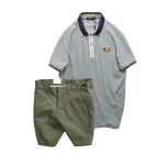 Set Bộ Nam - Áo Thun Nam Polo Cổ Bẻ Phối Tag Chữ Rears Và Quần Short Kaki Co Giãn Phối Nút Cao Cấp (Có Size 36)