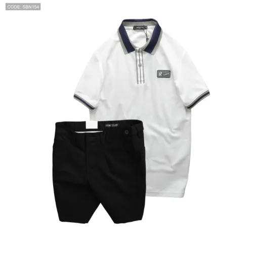Set Bộ Nam - Áo Thun Nam Polo Cổ Bẻ Phối Tag Chữ Rears Và Quần Short Kaki Co Giãn Phối Nút Cao Cấp (Có Size 36)