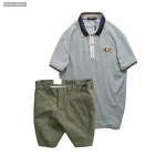 Set Bộ Nam - Áo Thun Nam Polo Cổ Bẻ Phối Tag Chữ Rears Và Quần Short Kaki Co Giãn Phối Nút Cao Cấp (Có Size 36)