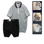Set Bộ Nam - Áo Thun Nam Polo Cổ Bẻ Phối Tag Chữ Rears Và Quần Short Kaki Co Giãn Phối Nút Cao Cấp (Có Size 36)