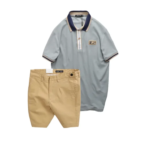 Set Bộ Nam - Áo Thun Nam Polo Cổ Bẻ Phối Tag Chữ Rears Và Quần Short Kaki Co Giãn Phối Nút Cao Cấp (Có Size 36)