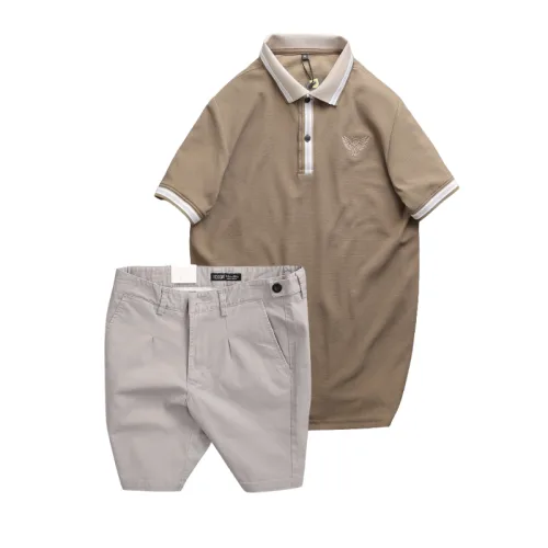 Set Bộ Nam - Áo Thun Nam Polo Cổ Bẻ Thêu Logo Đại Bàng Và Áo Thun Nam Polo Cổ Bẻ Thêu Logo Đại Bàng