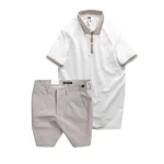 Set Bộ Nam - Áo Thun Nam Polo Cổ Bẻ Thêu Logo Đại Bàng Và Áo Thun Nam Polo Cổ Bẻ Thêu Logo Đại Bàng
