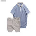Set Bộ Nam - Áo Thun Nam Polo Cổ Bẻ Thêu Logo Đại Bàng Và Áo Thun Nam Polo Cổ Bẻ Thêu Logo Đại Bàng