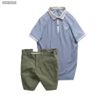 Set Bộ Nam - Áo Thun Nam Polo Cổ Bẻ Thêu Logo Đại Bàng Và Áo Thun Nam Polo Cổ Bẻ Thêu Logo Đại Bàng