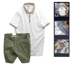 Set Bộ Nam - Áo Thun Nam Polo Cổ Bẻ Thêu Logo Đại Bàng Và Áo Thun Nam Polo Cổ Bẻ Thêu Logo Đại Bàng