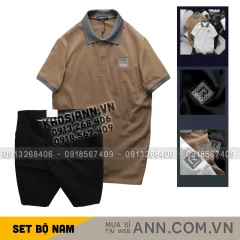 Set Bộ Nam Áo Thun Nam Polo Cổ Bẻ Thêu Logo R Style & Quần Short Kaki Co Giãn Phối Nút Cao Cấp (Có Size 36)