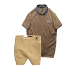 Set Bộ Nam Áo Thun Nam Polo Cổ Bẻ Thêu Logo R Style & Quần Short Kaki Co Giãn Phối Nút Cao Cấp (Có Size 36)