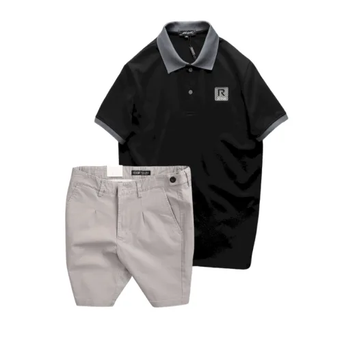 Set Bộ Nam Áo Thun Nam Polo Cổ Bẻ Thêu Logo R Style & Quần Short Kaki Co Giãn Phối Nút Cao Cấp (Có Size 36)