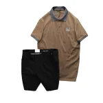 Set Bộ Nam Áo Thun Nam Polo Cổ Bẻ Thêu Logo R Style & Quần Short Kaki Co Giãn Phối Nút Cao Cấp (Có Size 36)
