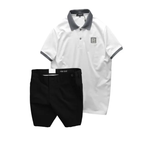 Set Bộ Nam Áo Thun Nam Polo Cổ Bẻ Thêu Logo R Style & Quần Short Kaki Co Giãn Phối Nút Cao Cấp (Có Size 36)