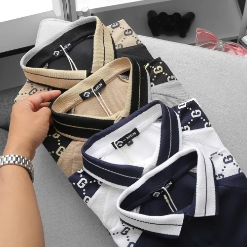 Set Bộ Nam Áo Thun Polo Logo Trước Ngực & Phối Họa Tiết Chữ G & Quần Short Kaki Bền Đẹp Có Big Size