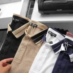 Set Bộ Nam Áo Thun Polo Logo Trước Ngực & Phối Họa Tiết Chữ G & Quần Short Kaki Bền Đẹp Có Big Size