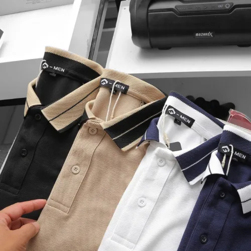 Set Bộ Nam Áo Thun Polo Logo Trước Ngực & Phối Họa Tiết Chữ G & Quần Short Kaki Bền Đẹp Có Big Size
