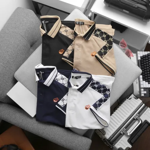 Set Bộ Nam Áo Thun Polo Logo Trước Ngực & Phối Họa Tiết Chữ G & Quần Short Kaki Bền Đẹp Có Big Size